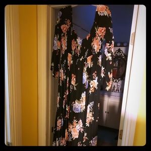 Off the shoulder smocked maxi dress